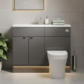 Hudson Reed Fusion Slimline 1100mm Combination Vanity and WC Unit | Product Image