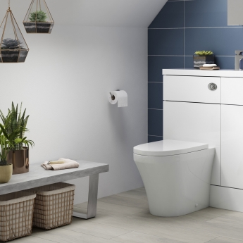 Hudson Reed Fusion Compact WC Unit with Coloured Worktop 500mm Wide - Gloss White