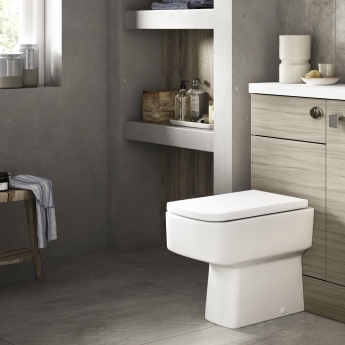 Hudson Reed Fusion Compact WC Unit with Polymarble Worktop 600mm Wide - Driftwood