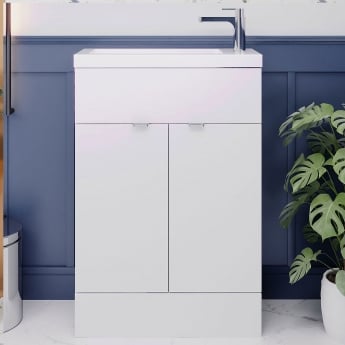 Hudson Reed Fusion Slimline 600mm 2-Door Floor Standing Vanity Unit