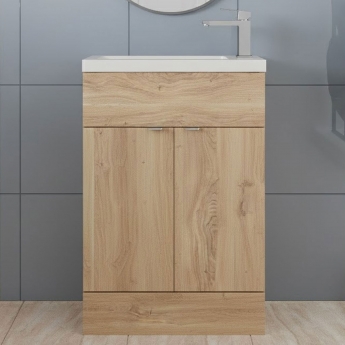 Hudson Reed Fusion Slimline 600mm 2-Door Floor Standing Vanity Unit
