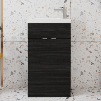 Hudson Reed Fusion Slimline 500mm 2-Door Floor Standing Vanity Unit