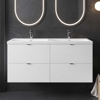 Hudson Reed Fusion Twin 1200mm 4-Drawer Wall Hung Vanity Unit