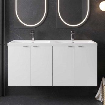 Hudson Reed Fusion Twin 1200mm 4-Door Wall Hung Vanity Unit