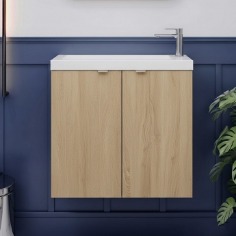 Hudson Reed Fusion Slimline 600mm 2-Door Wall Hung Vanity Unit