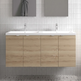 Hudson Reed Fusion Twin 1200mm 4-Door Wall Hung Vanity Unit