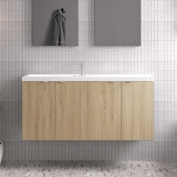 Hudson Reed Fusion Slimline 1200mm 4-Door Wall Hung Vanity Unit