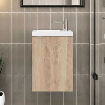 Hudson Reed Fusion Slimline 400mm 1-Door Wall Hung Vanity Unit