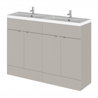 Hudson Reed Fusion Twin 1200mm 4-Door Floor Standing Vanity Unit