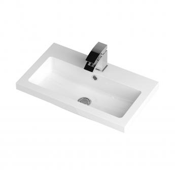 Hudson Reed Fusion Floor Standing Vanity Unit with Basin 600mm Wide - Anthracite Woodgrain