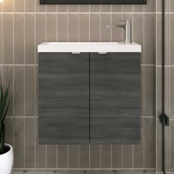 Hudson Reed Fusion Slimline 600mm 2-Door Wall Hung Vanity Unit