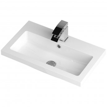 Hudson Reed Fusion Wall Hung 2-Door Vanity Unit with Basin 600mm Wide - Gloss White