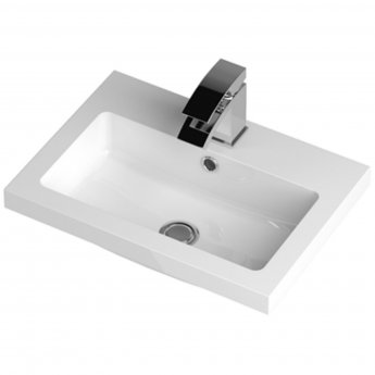 Hudson Reed Fusion Wall Hung 2-Door Vanity Unit with Basin 500mm Wide - Gloss Grey