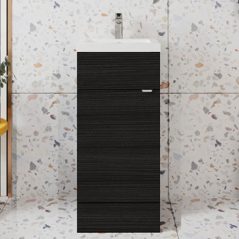 Hudson Reed Fusion 400mm 1-Door Floor Standing Vanity Unit