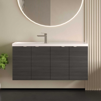 Hudson Reed Fusion Slimline 1200mm 4-Door Wall Hung Vanity Unit