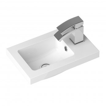 Hudson Reed Fusion Compact Vanity Unit with Basin 400mm Wide - Gloss White