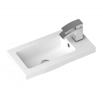Hudson Reed Fusion Compact Vanity Unit with Basin 500mm Wide - Gloss Grey