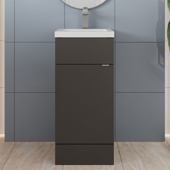 Hudson Reed Fusion 400mm 1-Door Floor Standing Vanity Unit