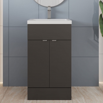 Hudson Reed Fusion 500mm 2-Door Floor Standing Vanity Unit