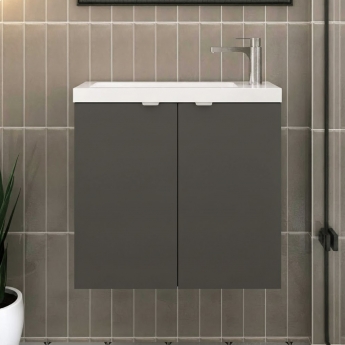 Hudson Reed Fusion Slimline 600mm 2-Door Wall Hung Vanity Unit