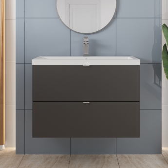 Hudson Reed Fusion 800mm 2-Drawer Wall Hung Vanity Unit