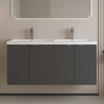 Hudson Reed Fusion Twin 1200mm 4-Door Wall Hung Vanity Unit