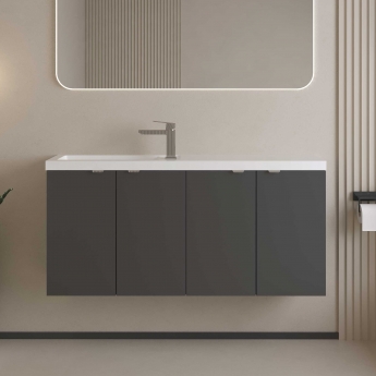 Hudson Reed Fusion Slimline 1200mm 4-Door Wall Hung Vanity Unit