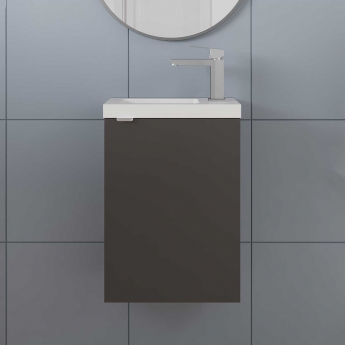 Hudson Reed Fusion Slimline 400mm 1-Door Wall Hung Vanity Unit