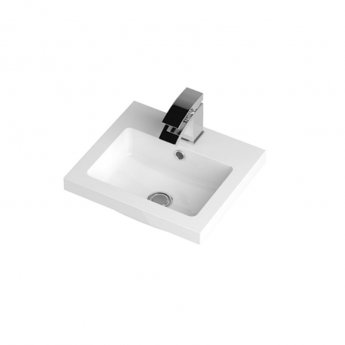 Hudson Reed Fusion Wall Hung 1-Door Vanity Unit with Basin 400mm Wide - Gloss Grey | Product Image