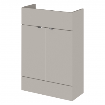 Hudson Reed Fusion Compact Combination Unit with Slimline Basin - 1100mm Wide - Pebble Grey