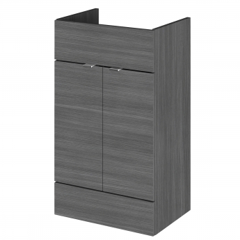 Hudson Reed Fusion Vanity Unit 500mm Wide - Anthracite Woodgrain