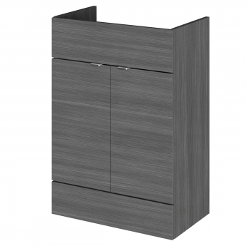 Hudson Reed Fusion Vanity Unit 600mm Wide - Anthracite Woodgrain
