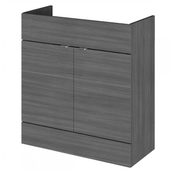 Hudson Reed Fusion Vanity Unit 800mm Wide - Anthracite Woodgrain