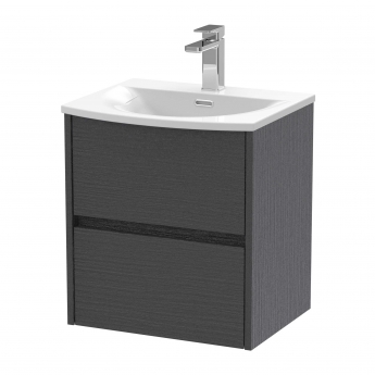 Hudson Reed Havana Wall Hung 2-Drawer Vanity Unit with Basin 4 500mm Wide - Graphite Grey