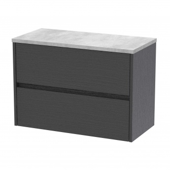 Havana 800mm 2-Drawer Wall Hung Vanity Unit with Countertop