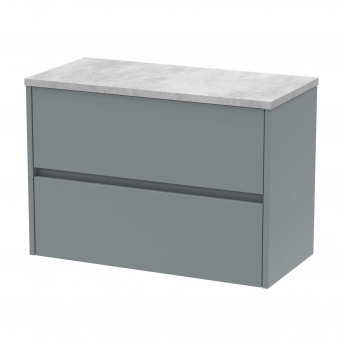 Havana 800mm 2-Drawer Wall Hung Vanity Unit with Countertop