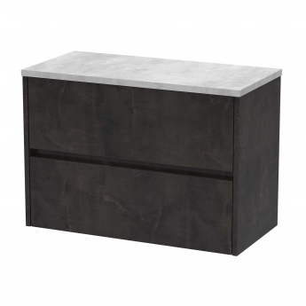 Havana 800mm 2-Drawer Wall Hung Vanity Unit with Countertop