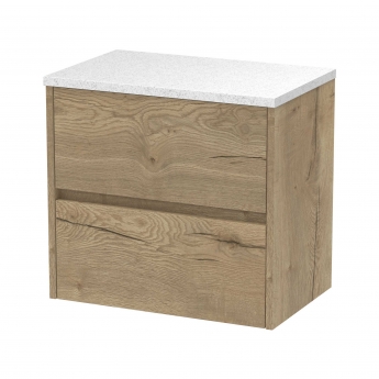Hudson Reed Havana 600mm 2-Drawer Wall Hung Vanity Unit with Countertop