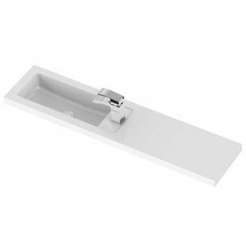 Hudson Reed Fusion Compact Combination Unit with Slimline Basin - 1100mm Wide - Gloss Grey