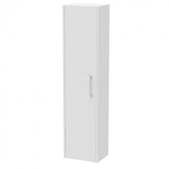 Hudson Reed Juno Wall Hung Tall Storage Unit 350mm Wide - White Ash