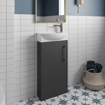 Hudson Reed Juno Compact 440mm 1-Door Floor Standing Vanity Unit