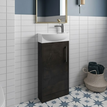 Hudson Reed Juno Compact 440mm 1-Door Floor Standing Vanity Unit