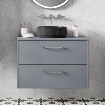 Hudson Reed Juno 800mm 2-Drawer Wall Hung Vanity Unit with Countertop | Product Image