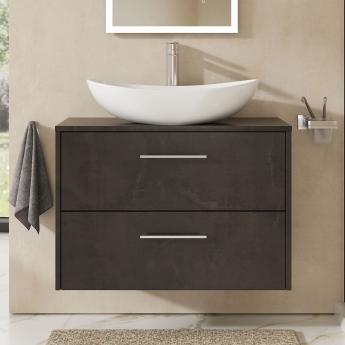Hudson Reed Juno 800mm 2-Drawer Wall Hung Vanity Unit with Countertop | Product Image