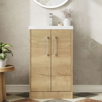 Hudson Reed Juno 500mm 2-Door Floor Standing Vanity Unit | Product Image