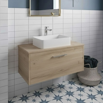 Hudson Reed Juno 800mm 1-Drawer Wall Hung Vanity Unit with Countertop