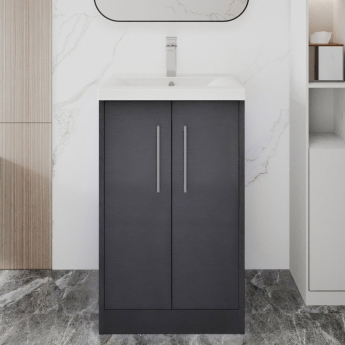 Hudson Reed Juno 500mm 2-Door Floor Standing Vanity Unit | Product Image