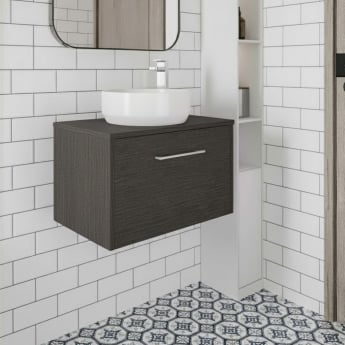 Hudson Reed Juno 600mm 1-Drawer Wall Hung Vanity Unit with Countertop