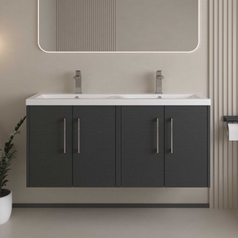 Hudson Reed Juno Twin 1200mm 4-Door Wall Hung Vanity Unit