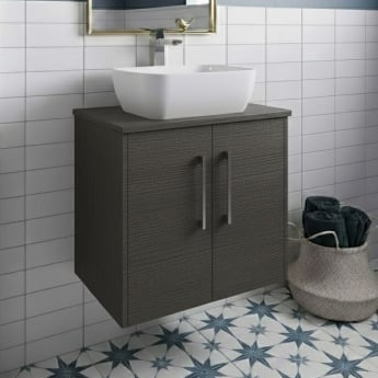 Hudson Reed Juno 600mm 2-Door Wall Hung Vanity Unit with Countertop